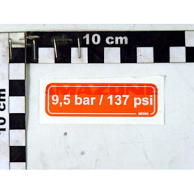 Autocollant 9.5 BAR / 137 PSI ME984 Amazone