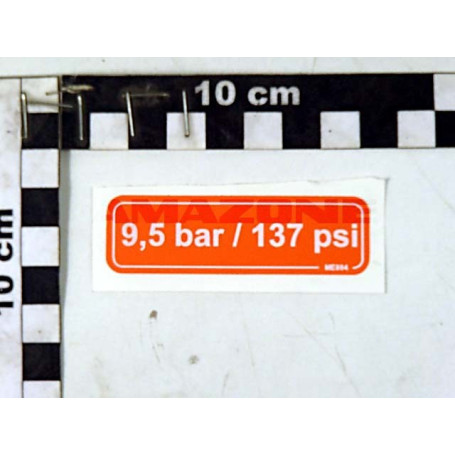 Autocollant 9.5 BAR / 137 PSI Réf. ME984 - AMAZONE