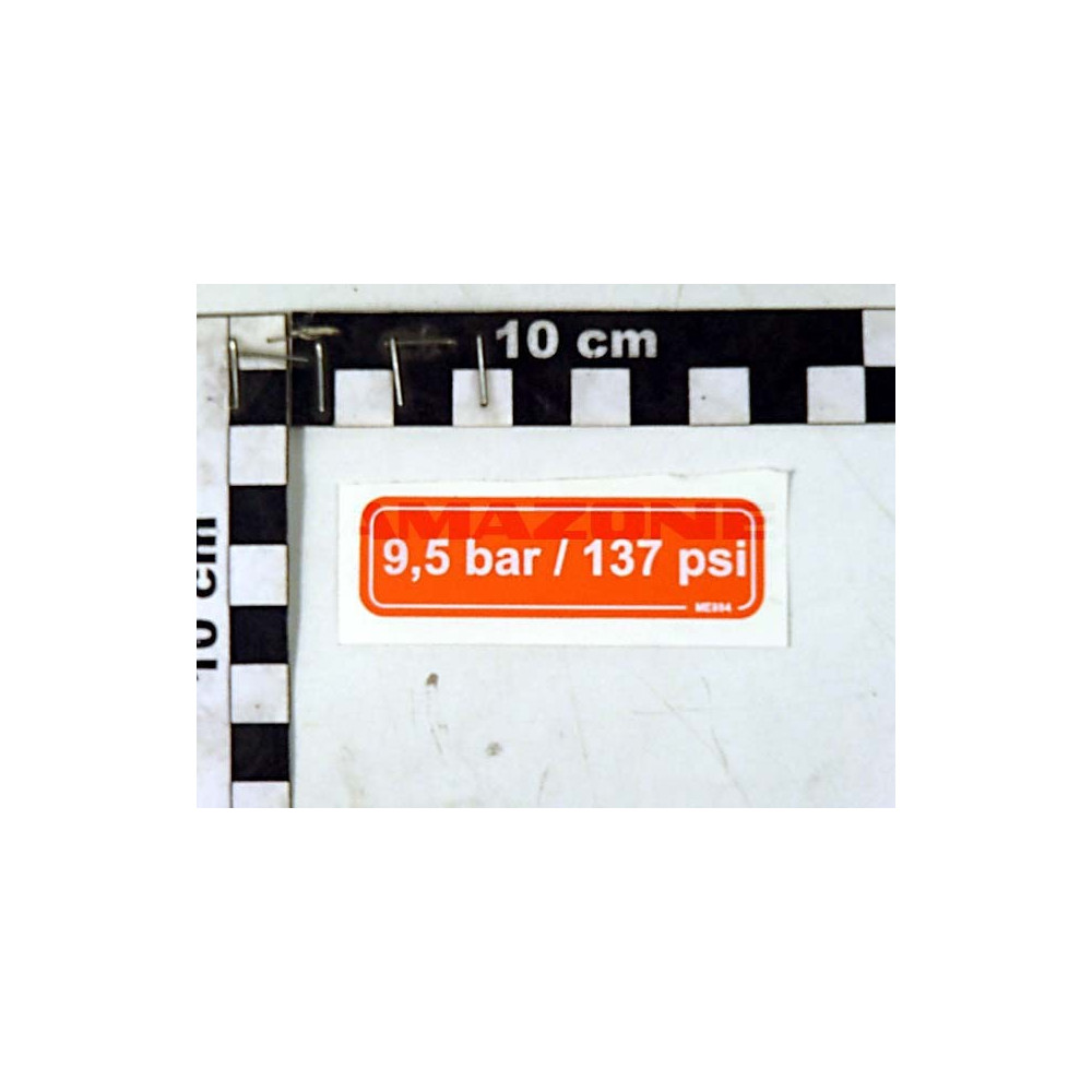 Autocollant 9.5 BAR / 137 PSI ME984 Amazone