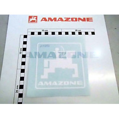 Autocollant logo blanc 125X125 Réf. MF1034 - AMAZONE Autocollant logo blanc 125X125 Réf. MF1034 - AMAZONE