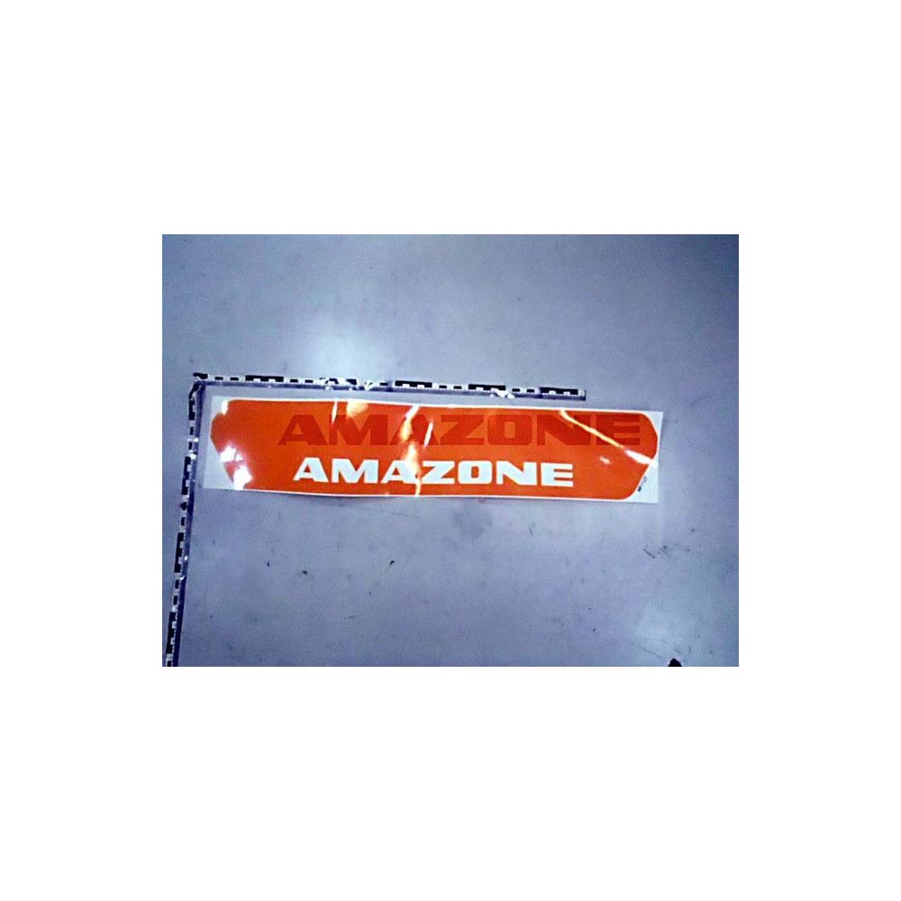 Autocollant orange L 600 H 114 MF1127 Amazone