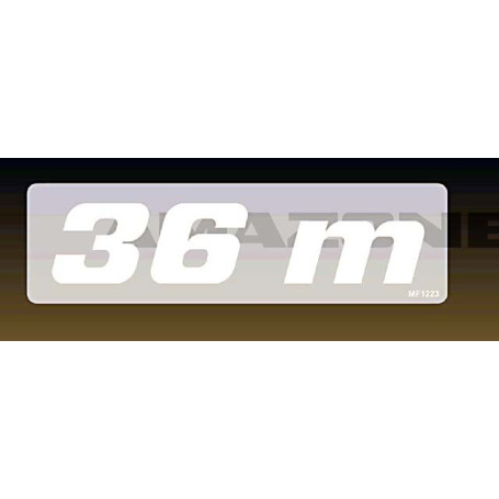 Autocollant 36M blanc ( L3 ) Réf. MF1223 - AMAZONE Autocollant 36M blanc ( L3 ) Réf. MF1223 - AMAZONE