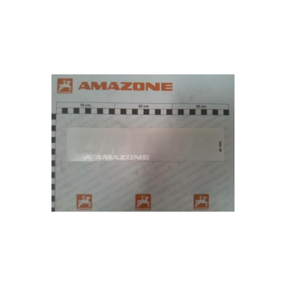 Autocollant blanc UF1302 MF1362 Amazone