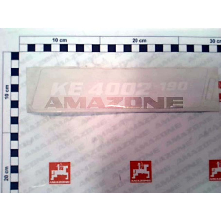 Autocollant blanc KE 4002 -190 Réf. MF1667 - AMAZONE Autocollant blanc KE 4002 -190 Réf. MF1667 - AMAZONE