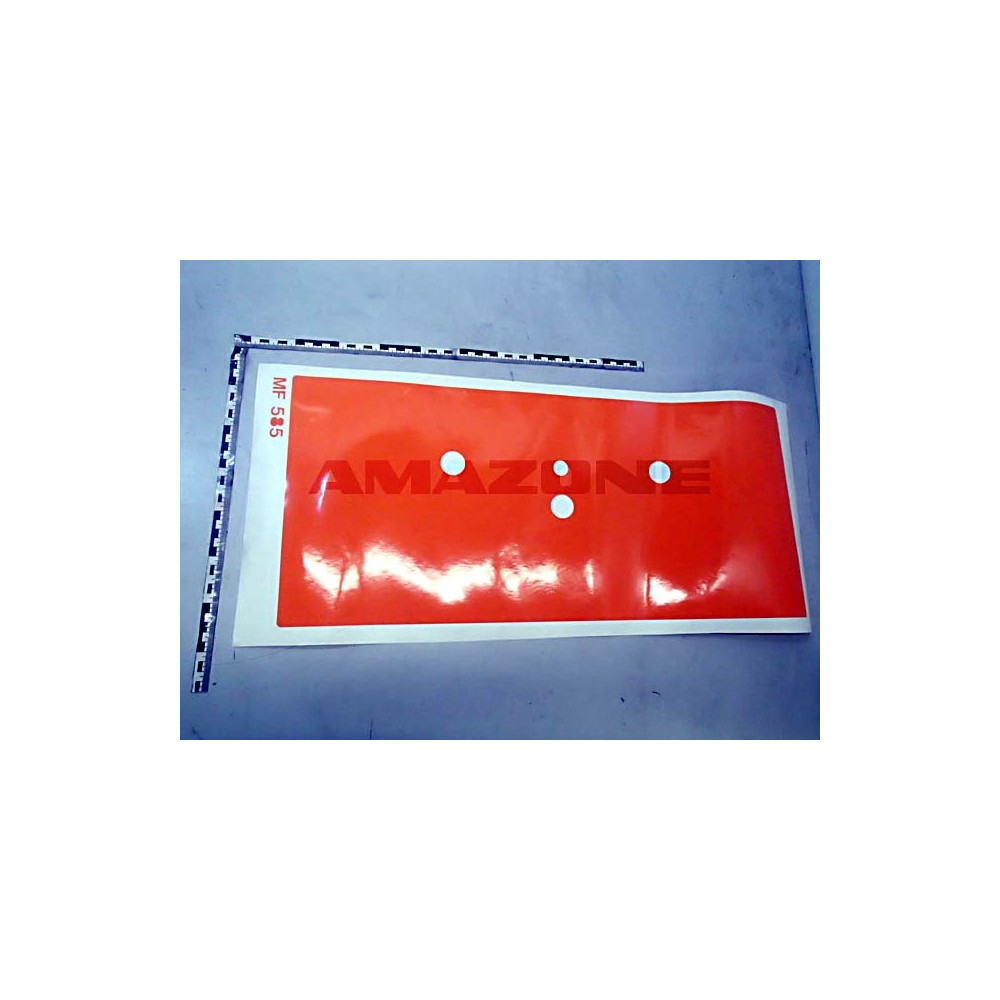 Autocollant orange interieur MF585 Amazone
