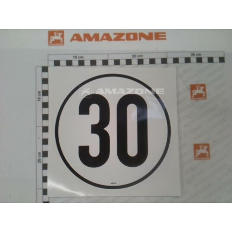Autocollant 30KM/H Réf. MF542 - AMAZONE Autocollant 30KM/H Réf. MF542 - AMAZONE