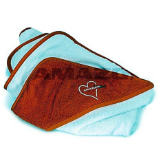 Cape de bain bebe orange et blanc Réf. ML1036 - AMAZONE Cape de bain bebe orange et blanc Réf. ML1036 - AMAZONE