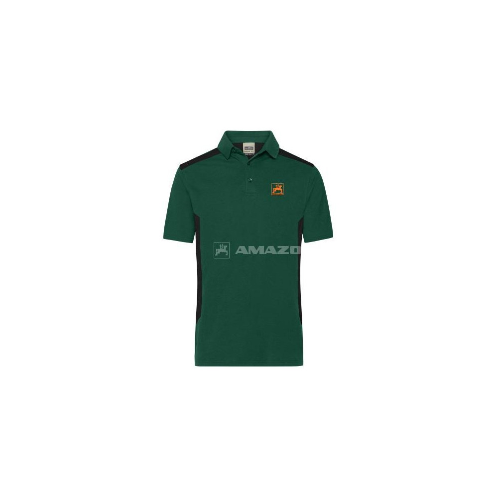 Polo amazone vert et noir T L ML1785 Amazone