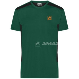 T-SHIRT homme vert et noir T S ML1789 Amazone