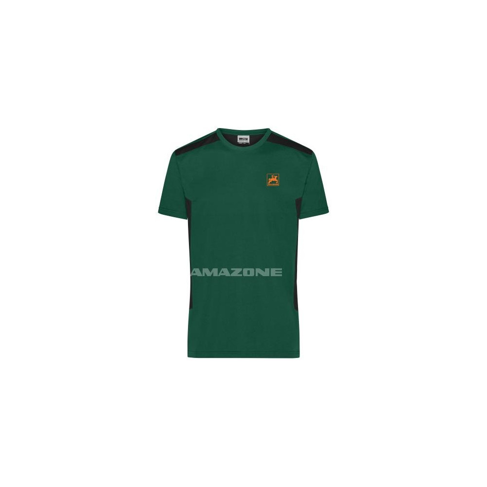 T-SHIRT homme vert et noir T L ML1791 Amazone