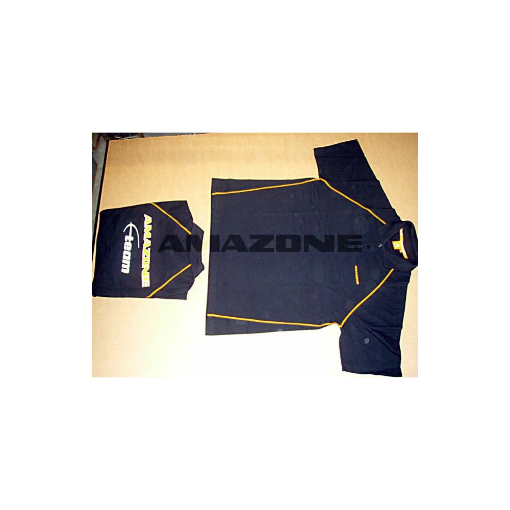 Polo noir homme team taille:l ML200 Amazone