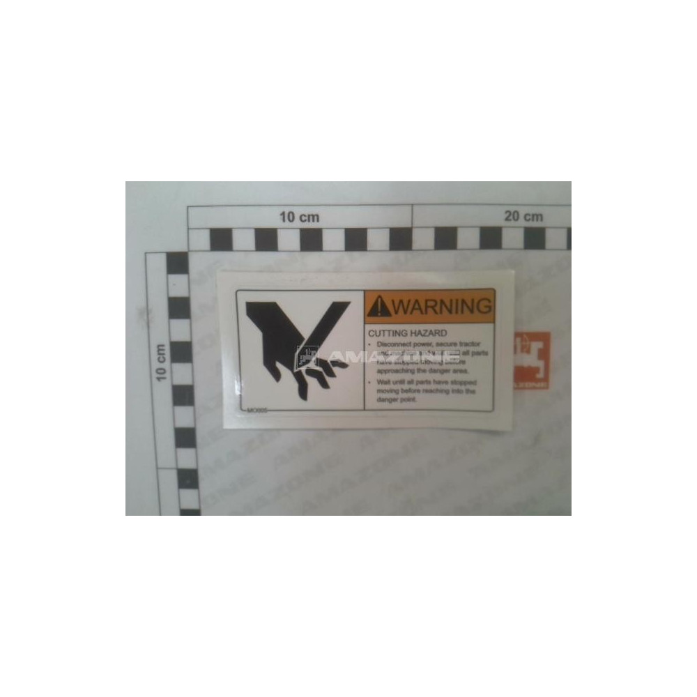 Autocollant avertissement coupe MO005 Amazone