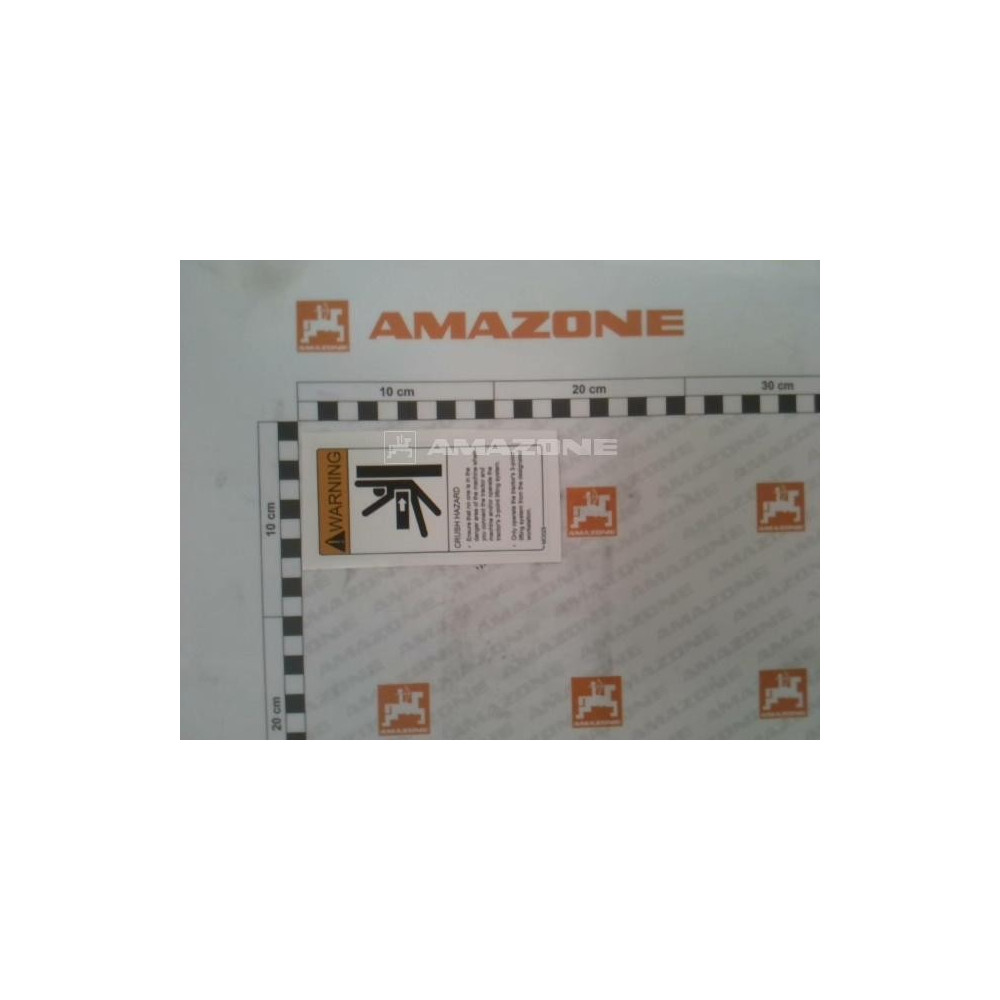 Autocollant avertissement MO029 Amazone