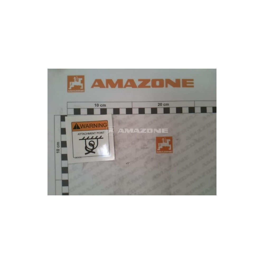 Autocollant avertissement glissiere MO030 Amazone