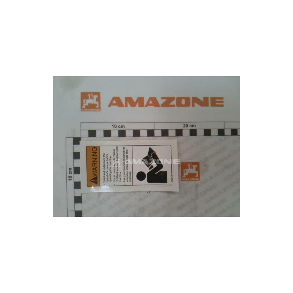 Autocollant avertissement MO043 Amazone