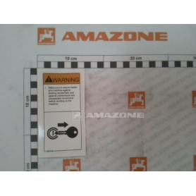 Autocollant avertissement CLÉ MO046 Amazone