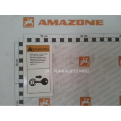 Autocollant avertissement CLÉ Réf. MO046 - AMAZONE Autocollant avertissement CLÉ Réf. MO046 - AMAZONE