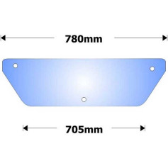 Glace arrière inférieure 300 en verre pour MASSEY FERGUSON