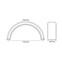 Bavette Garde Boue 540mm PAIRE pour MASSEY FERGUSON