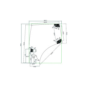 Porte vitrée Ford TSA & Case MXU gauche pour FORD