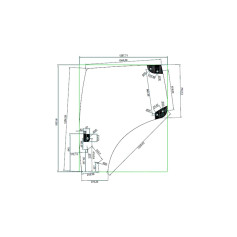 Porte vitrée Ford TSA & Case MXU gauche pour FORD Porte vitrée Ford TSA & Case MXU gauche pour FORD