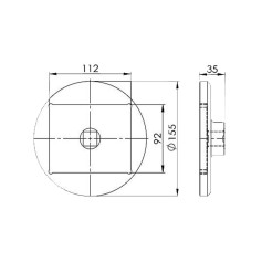 Douille de pivot de pont avant avec capteur réf. 6J-1704 pour John Deere
