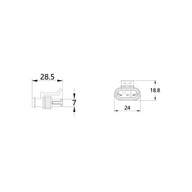 Connecteur électrique réf. 57M8542 pour John Deere