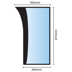Vitre de porte gauche réf. 3C87170560 pour Kubota Vitre de porte gauche réf. 3C87170560 pour Kubota
