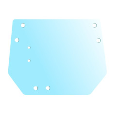 Vitre arrière supérieure réf. L57284 pour John Deere