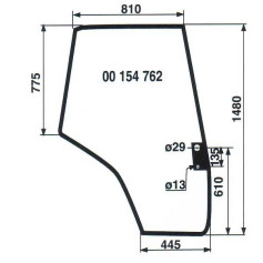 Verre 6100 6200 porte droite pour MASSEY FERGUSON Verre 6100 6200 porte droite pour MASSEY FERGUSON