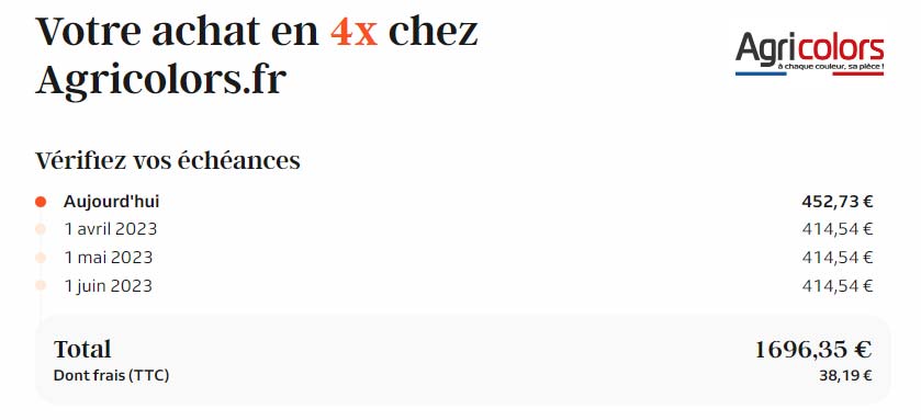 Paiement fractionné Alma en 4X