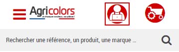 Haut du site Mobile Agricolors.fr, comment créer son compte client ?