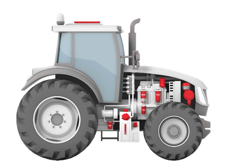 Tracteur avec filtres Hifi Filter